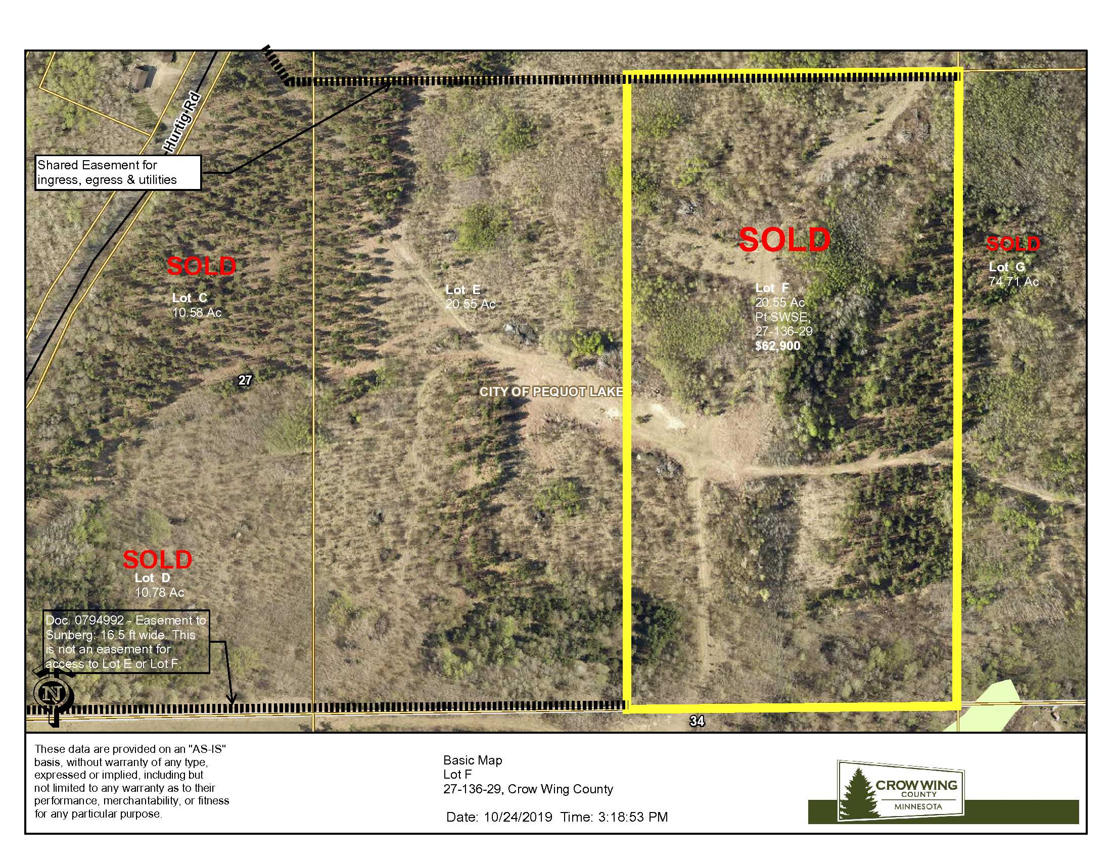 Lot F, 27-136-29, TBD Hurtig Rd, Pequot Lakes, Crow Wing Co