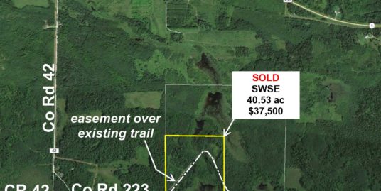SWSE, 25-062-25, Co Rd 223, Effie, Itasca County